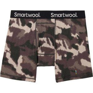 NWT smartwool 150 P mens boxer briefs size small (S) dune blurred camo print fly